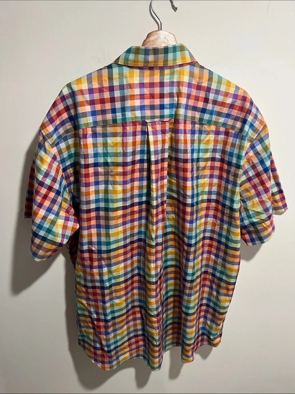 Orvis Multicolor 100% Cotton Check Short-Sleeve Button-Down Shirt Size XL